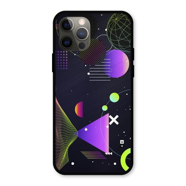 Geometrical Wireframe Metal Back Case for iPhone 12 Pro