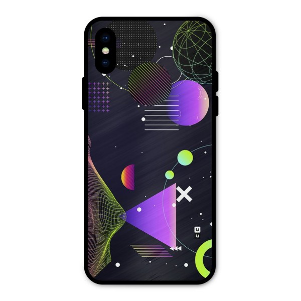 Geometrical Wireframe Metal Back Case for iPhone X