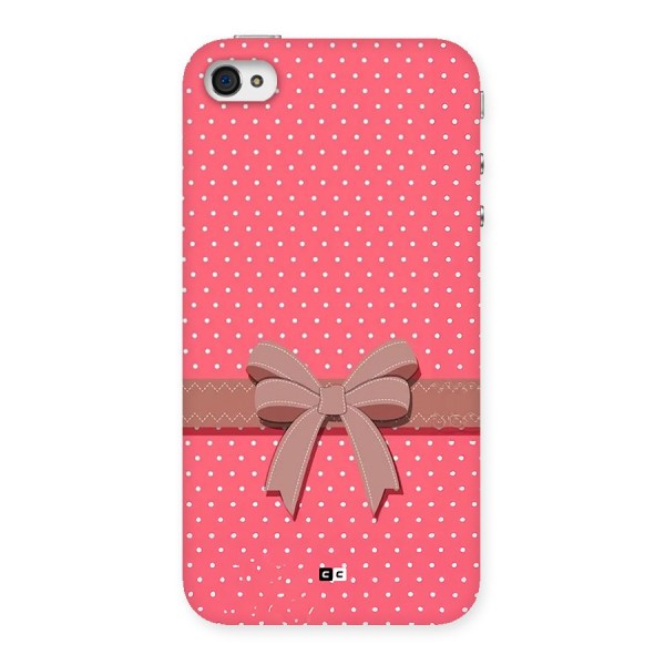 Gift Ribbon Back Case for iPhone 4 4s