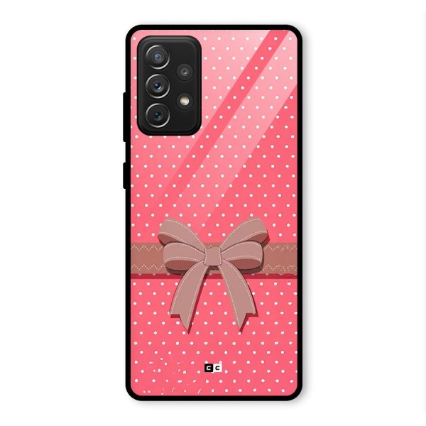 Gift Ribbon Glass Back Case for Galaxy A72