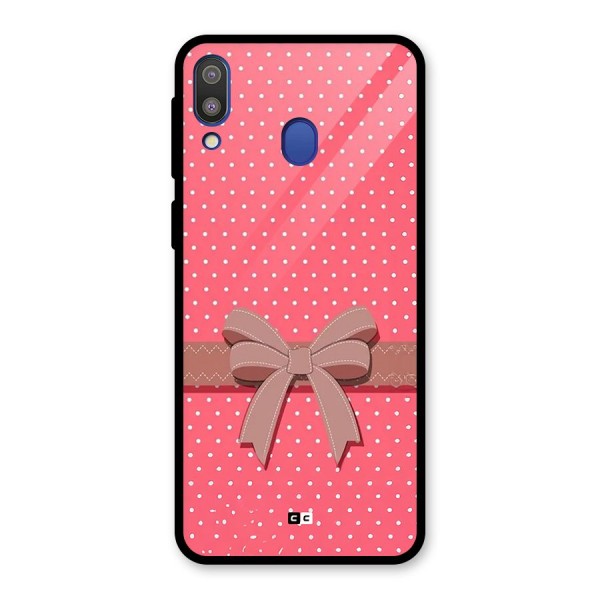 Gift Ribbon Glass Back Case for Galaxy M20