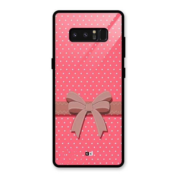 Gift Ribbon Glass Back Case for Galaxy Note 8