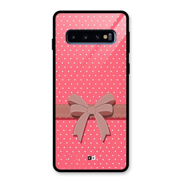 Gift Ribbon Glass Back Case for Galaxy S10