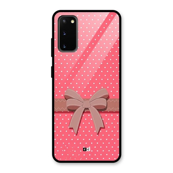 Gift Ribbon Glass Back Case for Galaxy S20