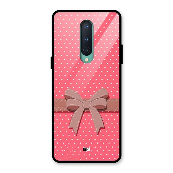 Gift Ribbon Glass Back Case for OnePlus 8