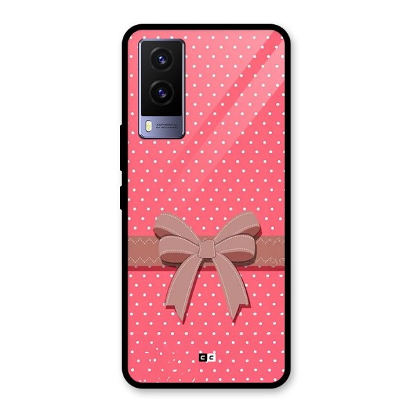 Gift Ribbon Glass Back Case for Vivo V21e 5G