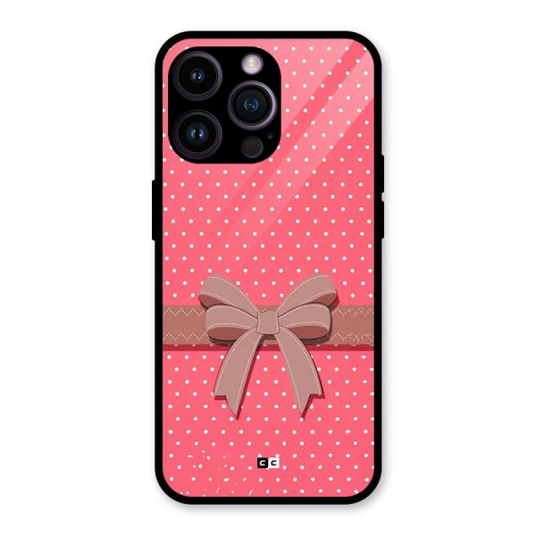 Gift Ribbon Glass Back Case for iPhone 14 Pro Max