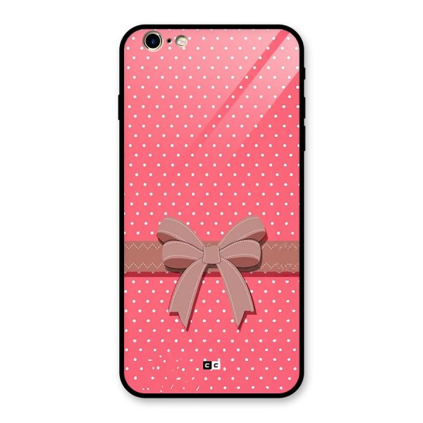 Gift Ribbon Glass Back Case for iPhone 6 Plus 6S Plus
