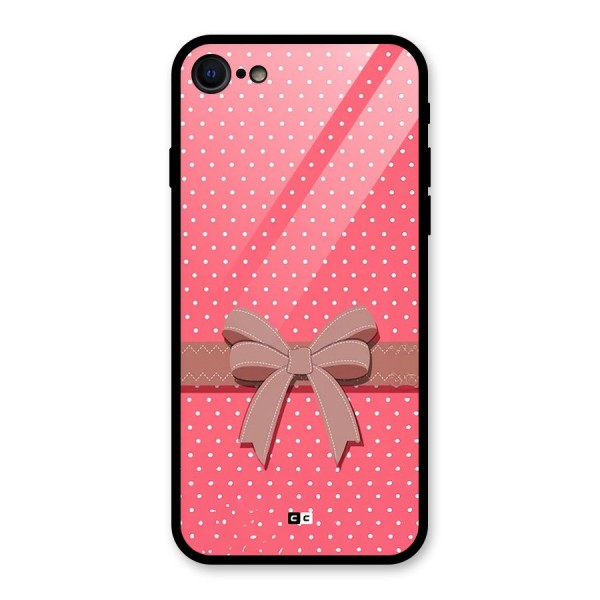 Gift Ribbon Glass Back Case for iPhone 8