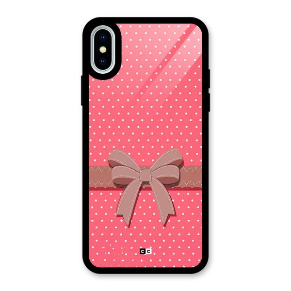 Gift Ribbon Glass Back Case for iPhone X