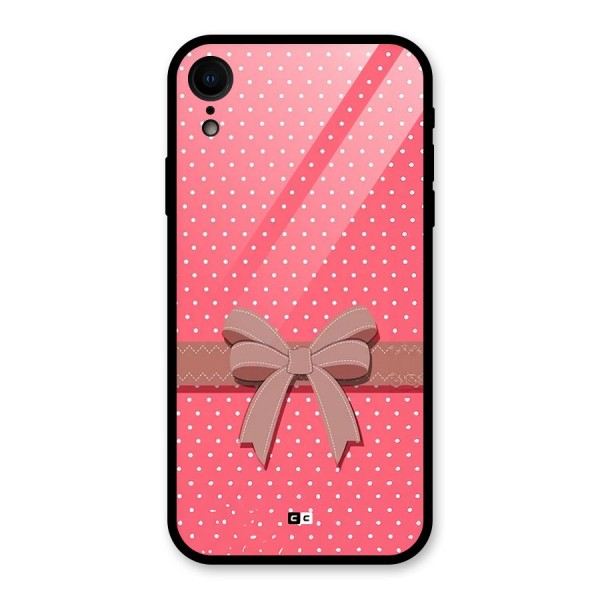 Gift Ribbon Glass Back Case for iPhone XR