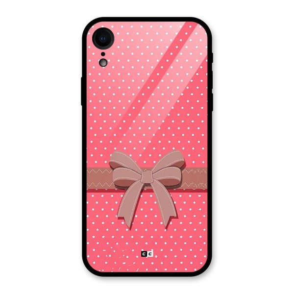 Gift Ribbon Glass Back Case for iPhone XR