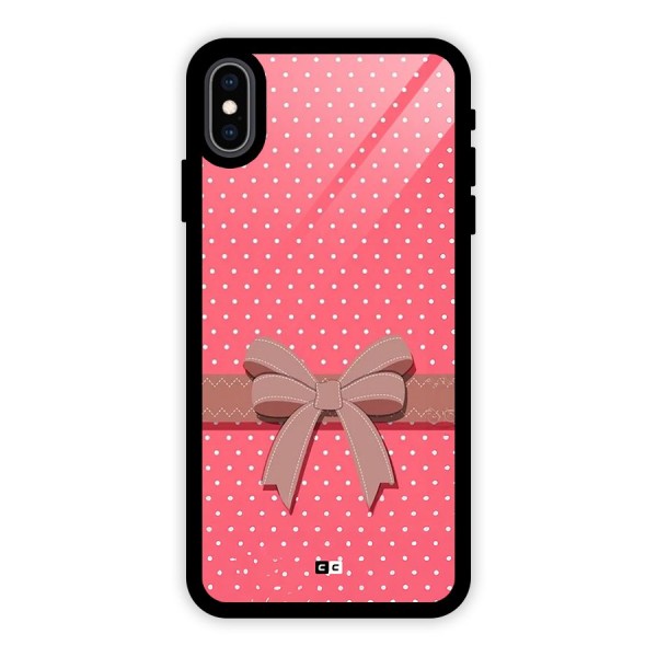 Gift Ribbon Glass Back Case for iPhone XS Max