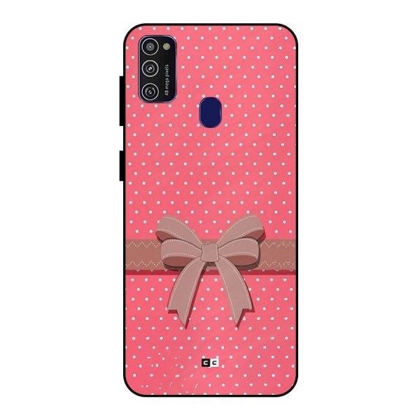Gift Ribbon Metal Back Case for Galaxy M21