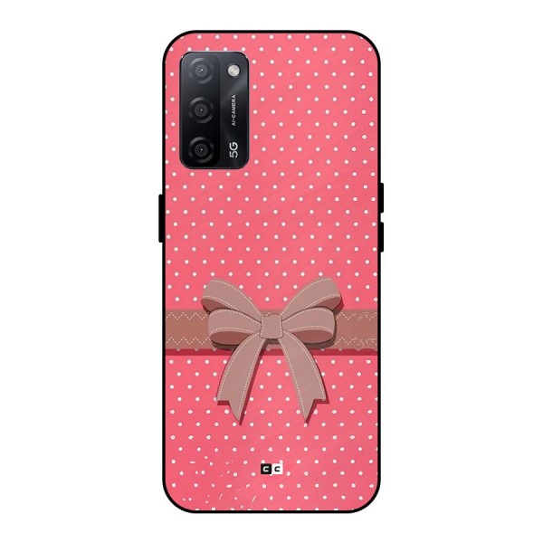 Gift Ribbon Metal Back Case for Oppo A53s 5G
