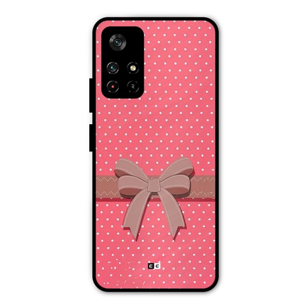 Gift Ribbon Metal Back Case for Poco M4 Pro 5G