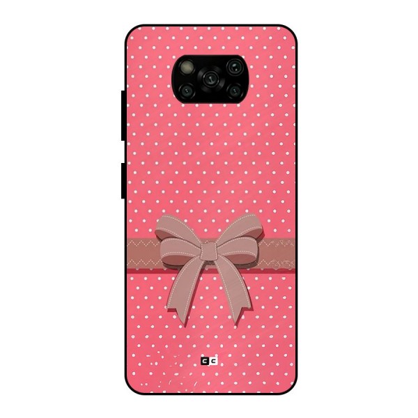 Gift Ribbon Metal Back Case for Poco X3