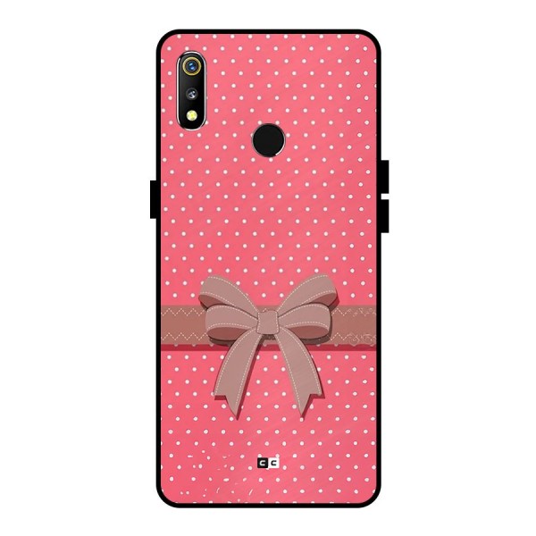 Gift Ribbon Metal Back Case for Realme 3