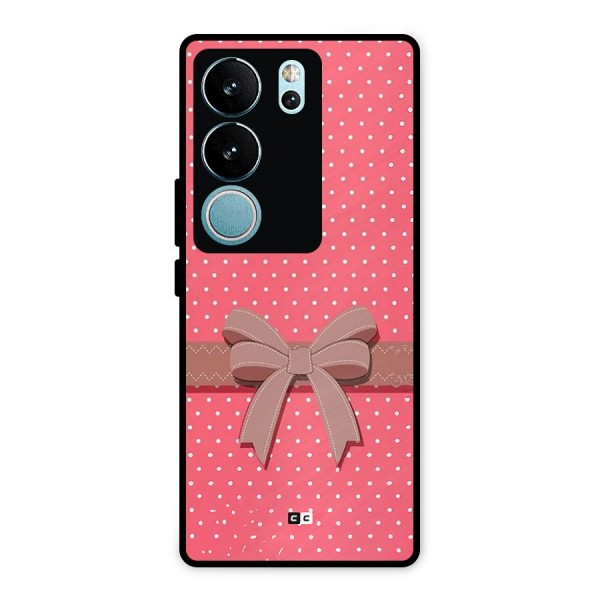 Gift Ribbon Metal Back Case for Vivo V29