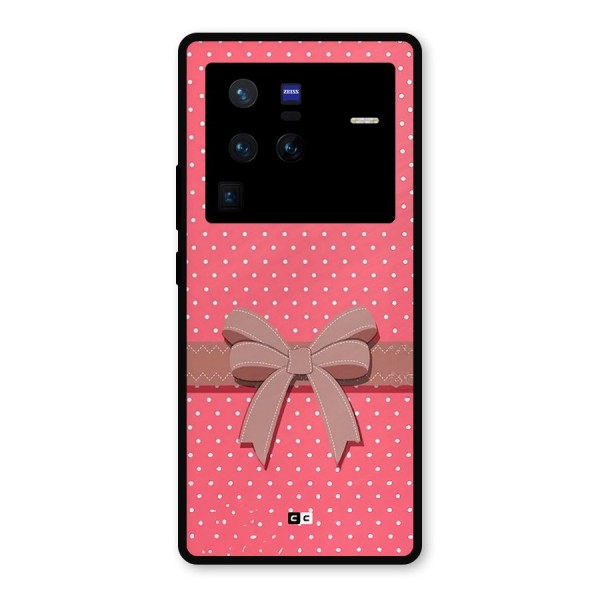 Gift Ribbon Metal Back Case for Vivo X80 Pro