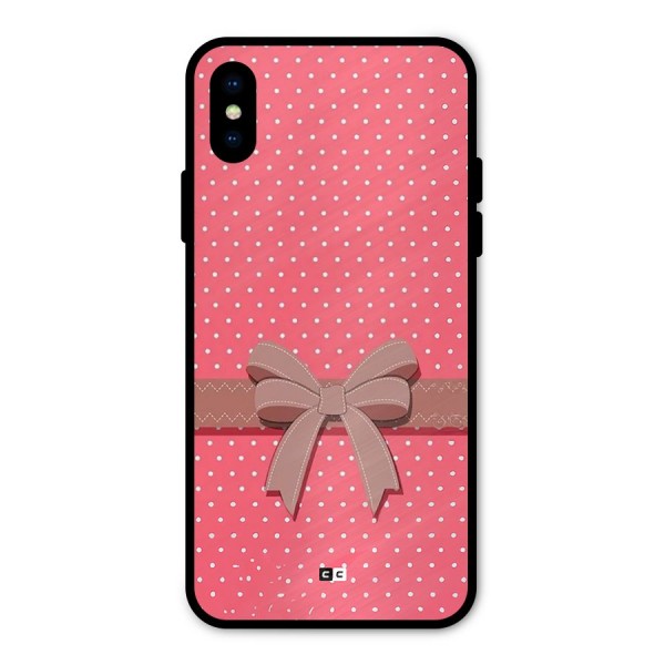 Gift Ribbon Metal Back Case for iPhone X