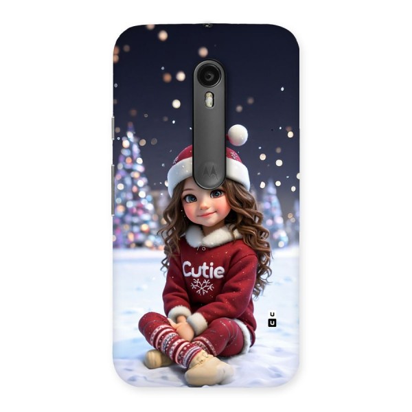 Girl In Snow Back Case for Moto G3