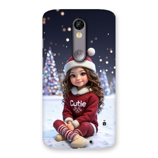 Girl In Snow Back Case for Moto X Force
