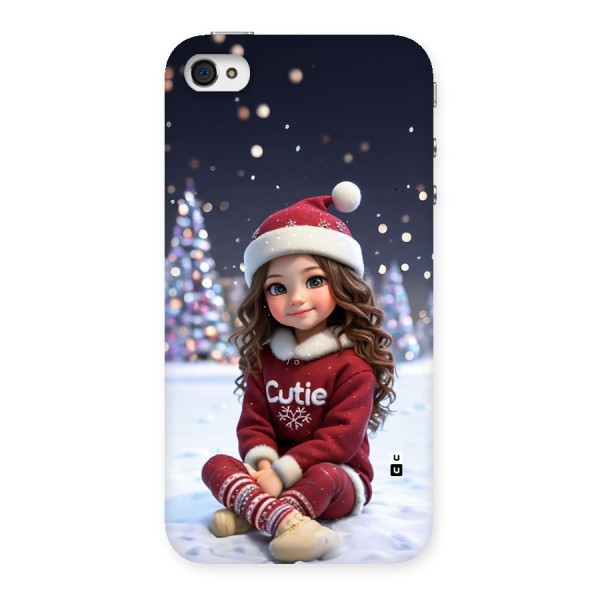 Girl In Snow Back Case for iPhone 4 4s