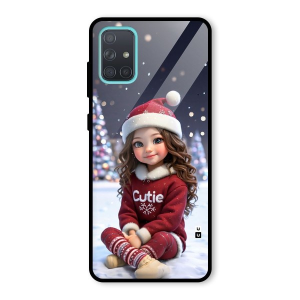 Girl In Snow Glass Back Case for Galaxy A71
