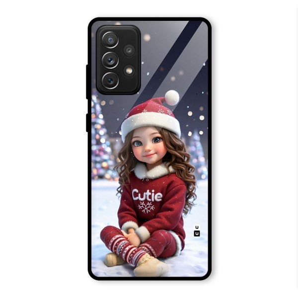Girl In Snow Glass Back Case for Galaxy A72