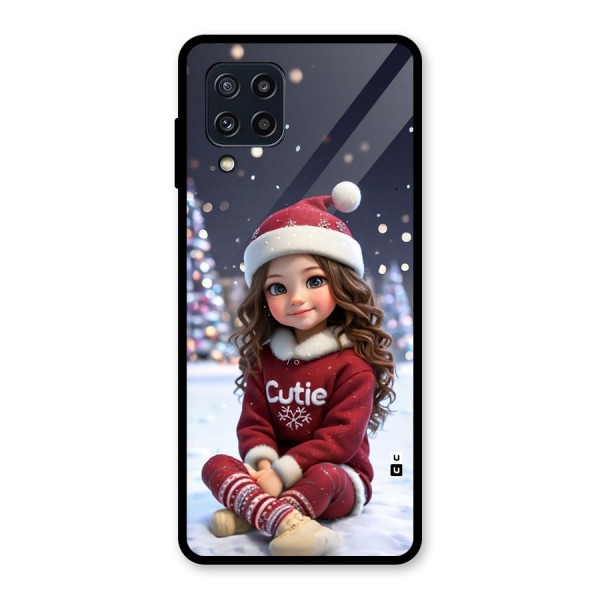 Girl In Snow Glass Back Case for Galaxy M32