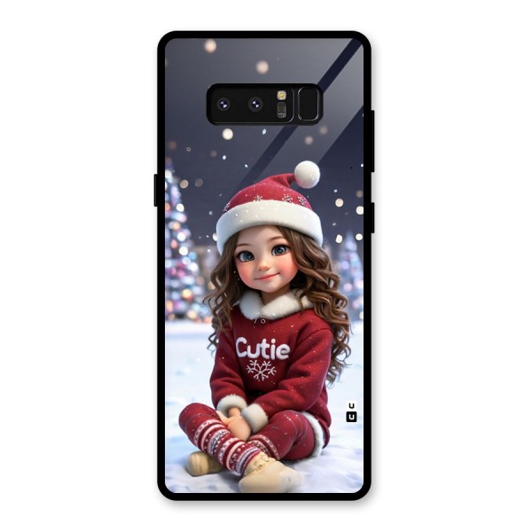 Girl In Snow Glass Back Case for Galaxy Note 8