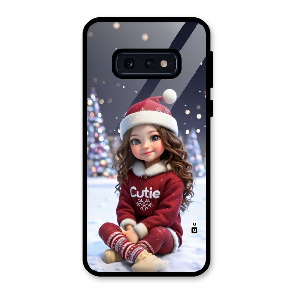 Girl In Snow Glass Back Case for Galaxy S10e