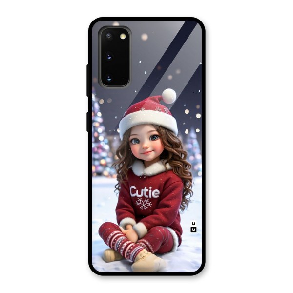 Girl In Snow Glass Back Case for Galaxy S20