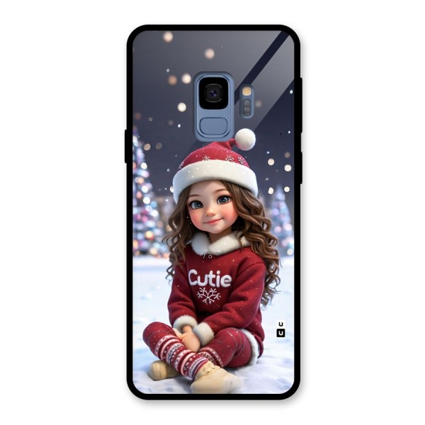 Girl In Snow Glass Back Case for Galaxy S9