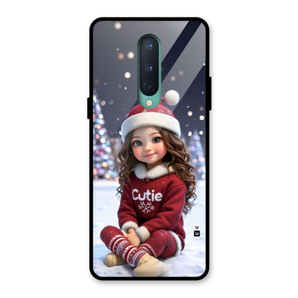 Girl In Snow Glass Back Case for OnePlus 8