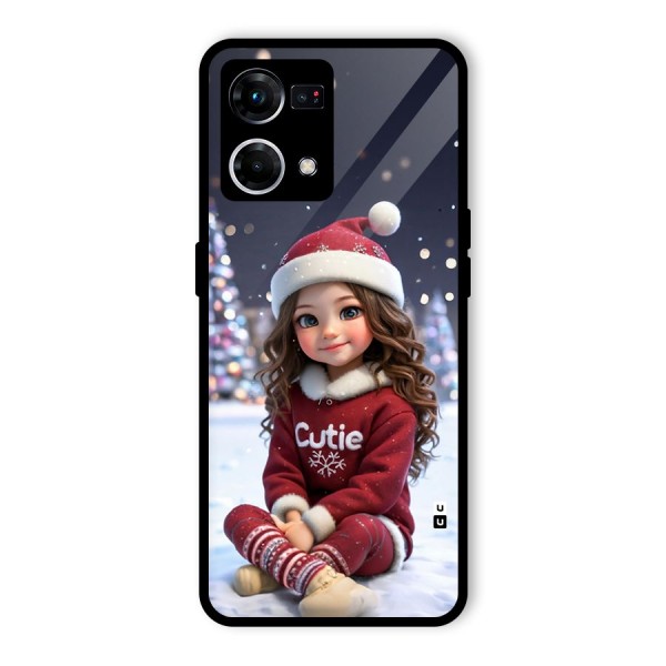 Girl In Snow Glass Back Case for Oppo F21 Pro 4G