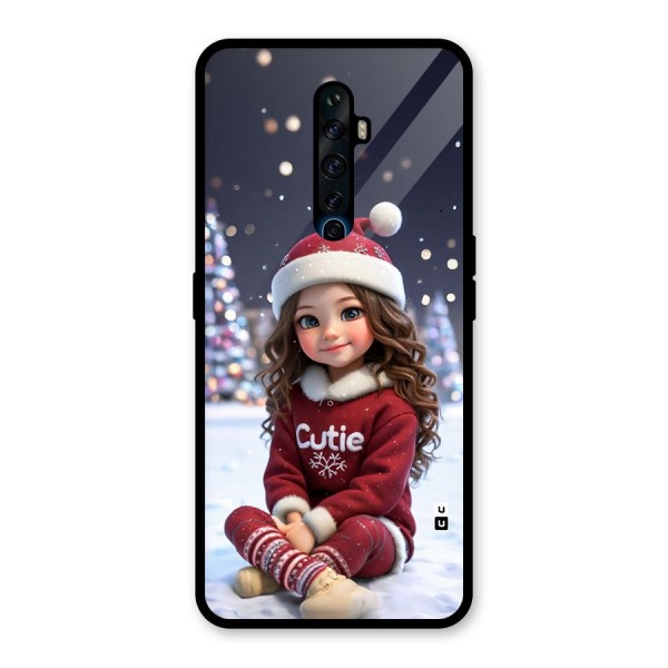 Girl In Snow Glass Back Case for Oppo Reno2 F