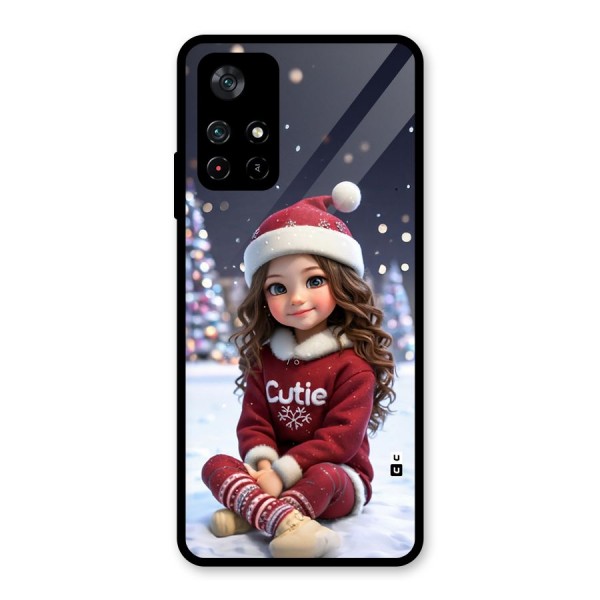 Girl In Snow Glass Back Case for Poco M4 Pro 5G