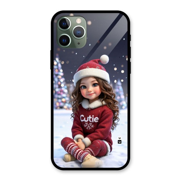 Girl In Snow Glass Back Case for iPhone 11 Pro