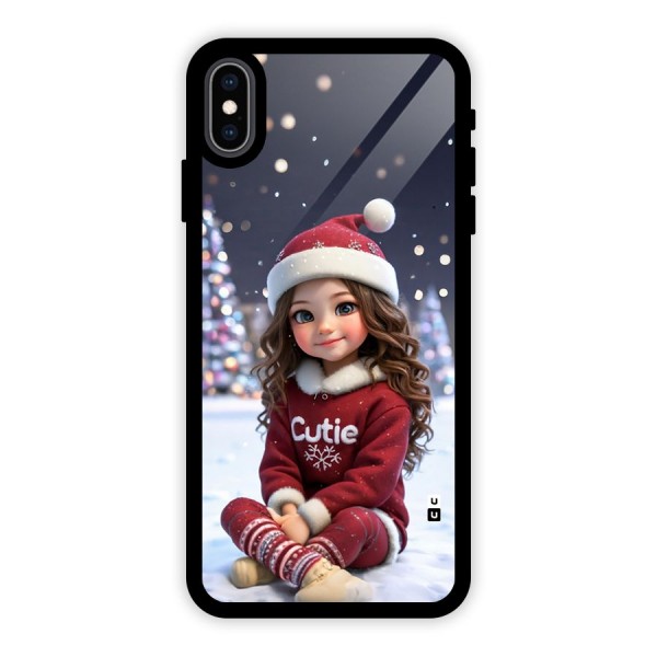 Girl In Snow Glass Back Case for iPhone XS Max