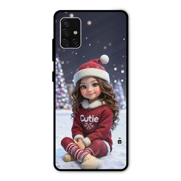 Girl In Snow Metal Back Case for Galaxy A51