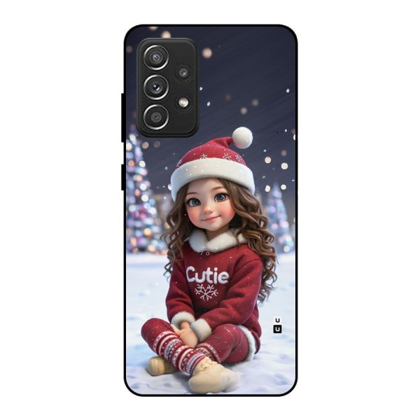 Girl In Snow Metal Back Case for Galaxy A52