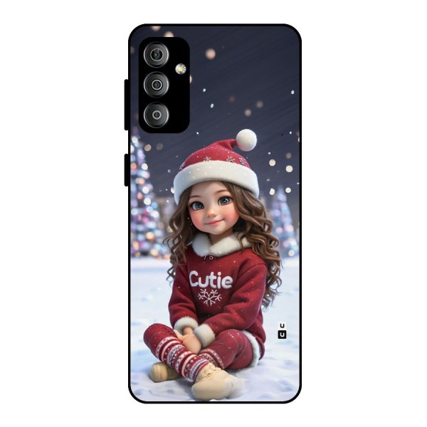 Girl In Snow Metal Back Case for Galaxy F23