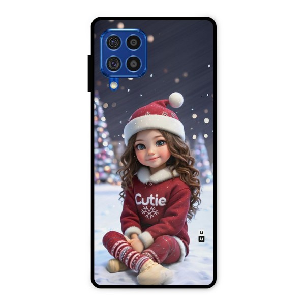 Girl In Snow Metal Back Case for Galaxy F62