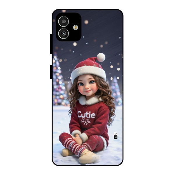 Girl In Snow Metal Back Case for Galaxy M13 5G