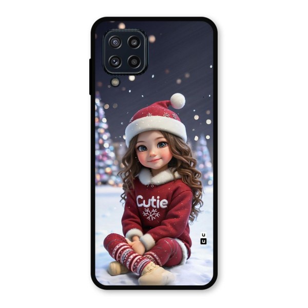 Girl In Snow Metal Back Case for Galaxy M32