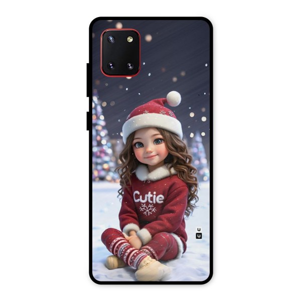 Girl In Snow Metal Back Case for Galaxy Note 10 Lite