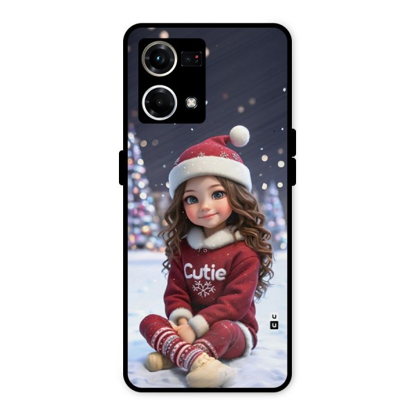 Girl In Snow Metal Back Case for Oppo F21 Pro 4G