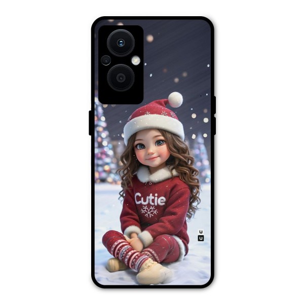 Girl In Snow Metal Back Case for Oppo F21s Pro 5G